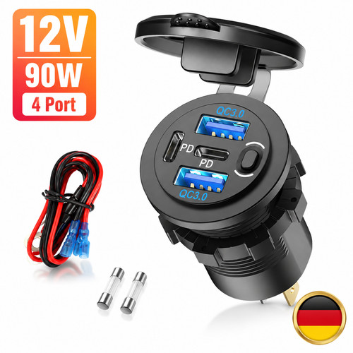 Presa auto impermeabile 12v - presa,